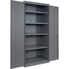 Equipto® Industrial Duty Storage Cabinet 20 Gauge 36"W x 18"D x 66"H Charcoal 