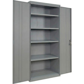 Equipto® Industrial Duty Storage Cabinet 20 Gauge 36"W x 18"D x 66"H Gray 