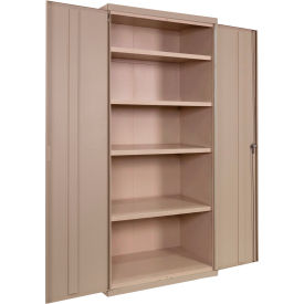 Equipto® Industrial Duty Storage Cabinet 20 Gauge 36"W x 18"D x 66"H Putty 