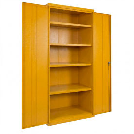 Equipto® Industrial Duty Storage Cabinet 20 Gauge 36"W x 18"D x 78"H Yellow 