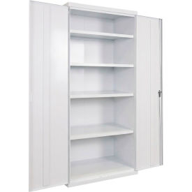Equipto® Industrial Duty Storage Cabinet 20 Gauge 36"W x 24"D x 66"H White 
