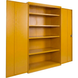 Equipto® Industrial Duty Storage Cabinet 20 Gauge 48"W x 18"D x 66"H Yellow 