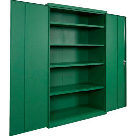 Equipto® Industrial Duty Storage Cabinet 20 Gauge 48"W x 18"D x 78"H Green 