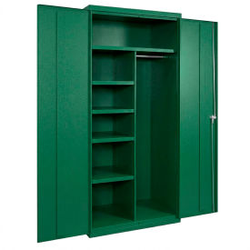 Equipto® Industrial Duty Combination Cabinet 36"W x 18"D x 66"H 20 Gauge Green 