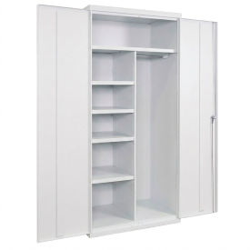 Equipto® Industrial Duty Combination Cabinet 36"W x 18"D x 72"H 20 Gauge White 