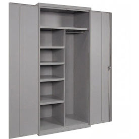 Equipto® Industrial Duty Combination Cabinet 36"W x 18"D x 78"H 20 Gauge Gray 