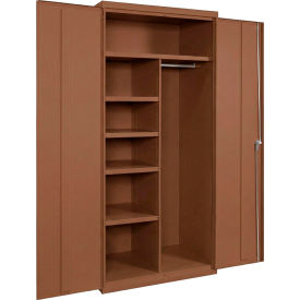 Equipto® Industrial Duty Combination Cabinet 36"W x 18"D x 78"H 20 Gauge Walnut 