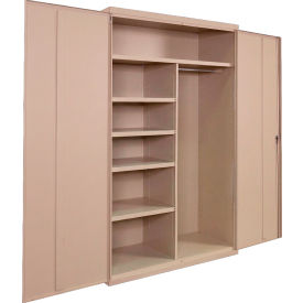 Equipto® Industrial Duty Combination Cabinet 48"W x 18"D x 66"H 20 Gauge Putty 