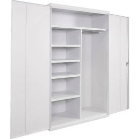 Equipto® Industrial Duty Combination Cabinet 48"W x 18"D x 66"H 20 Gauge White 