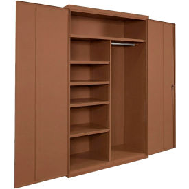 Equipto® Industrial Duty Combination Cabinet 48"W x 18"D x 72"H 20 Gauge Walnut 