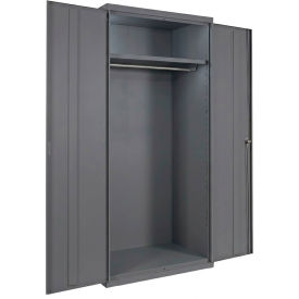 Equipto® Industrial Duty Wardrobe Cabinet 36"W x 18"D x 78"H 20 Gauge Charcoal 