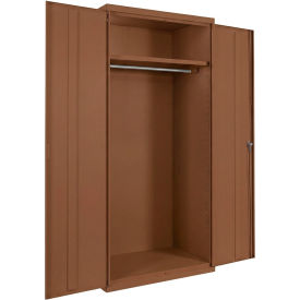Equipto® Industrial Duty Wardrobe Cabinet 36"W x 18"D x 78"H 20 Gauge Walnut 