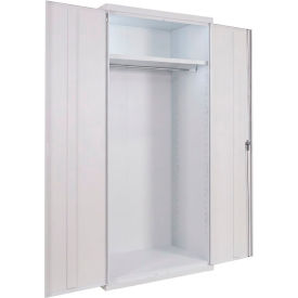 Equipto® Industrial Duty Wardrobe Cabinet 36"W x 24"D x 72"H 20 Gauge White 