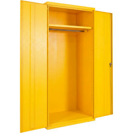 Equipto® Industrial Duty Wardrobe Cabinet 36"W x 24"D x 78"H 20 Gauge Yellow 