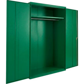 Equipto® Industrial Duty Wardrobe Cabinet 48"W x 18"D x 66"H 20 Gauge Green 