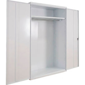 Equipto® Industrial Duty Wardrobe Cabinet 48"W x 18"D x 66"H 20 Gauge White 