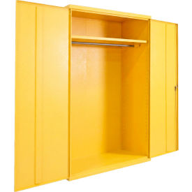 Equipto® Industrial Duty Wardrobe Cabinet 48"W x 18"D x 66"H 20 Gauge Yellow 
