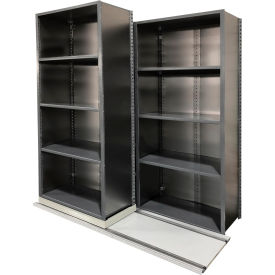 Equipto 273-5-2-1-36M-WH Equipto V-Grip 3 Unit, Lateral File High Density Shelving, 36"W x 18"D x 90"H, 6 Length image.