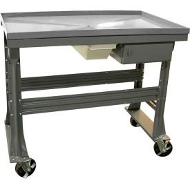 Equipto Teardown Bench Fluid Container/Drawer Stainless Steel Top 60"W x 30"D Gray 