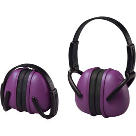 Erb Industries Inc 14243 ERB™ Lightweight Folding Earmuffs, 14243, NRR 23 dB, Purple image.