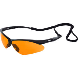 Erb Industries Inc 15343 ERB® Octanet Safety Glasses, Black Frame, Orange Lens,15343 image.
