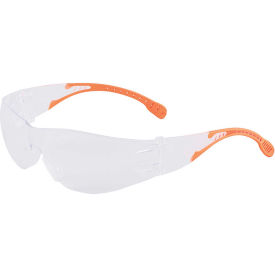 Erb Industries Inc 16267****** ERB® I-Fit Flex Safety Glasses, Orange Frame/Clear Lens,16267 image.