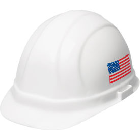 Erb Industries Inc 19140 ERB® Omega II Cap with Accessory Slots and 6-Point Slide-Lock Suspension, American Flag image.