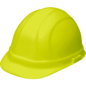 Erb Industries Inc 19148 ERB® Omega II Cap with Accessory Slots and 6-Point Slide-Lock Suspension, Hi-Viz Yellow image.