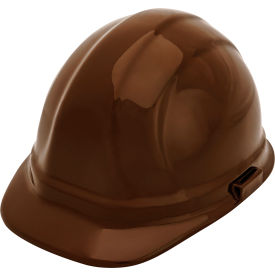 Erb Industries Inc 19310 ERB® Omega II Cap with Accessory Slots and 6-Point Slide-Lock Suspension, Brown image.