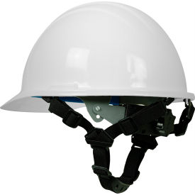 Erb Industries Inc 19781 ERB® Americana Cap with Accessory Slots, 4-Point Mega Ratchet & 4-Point Chin Strap, White image.