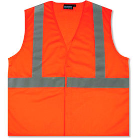 Erb Industries Inc 61439 Aware Wear® ANSI Class 2 Economy Mesh Safety Vest, 61439, Type R, Orange, Size 5XL image.