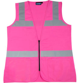 Erb Industries Inc 61910 Aware Wear® S721 Non-ANSI Fitteted Womans Safety Vest, Pink, Size M image.
