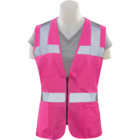 Erb Industries Inc 61924 ERB®  Girl Power At Work™ S721 Fitted Non-ANSI Safety Vest, Hi-Viz Pink, 4XL, 61924 image.