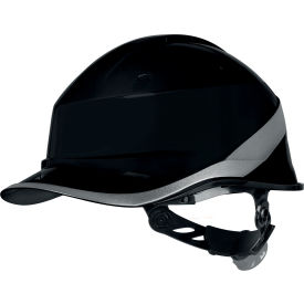 Delta Plus Diamond VI WIND Front Brim Safety Helmet Adjustable One-D Rotor Clamping System Black