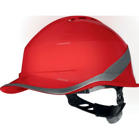 Delta Plus Diamond VI WIND Front Brim Safety Helmet Adjustable One-D Rotor Clamping System Red