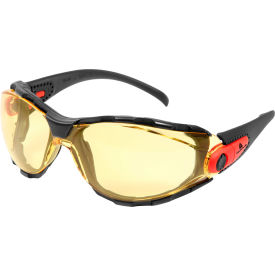 Delta Plus Go-Specs Full Frame Safety Glasses Amber AF/PC Lens Black/Orange 