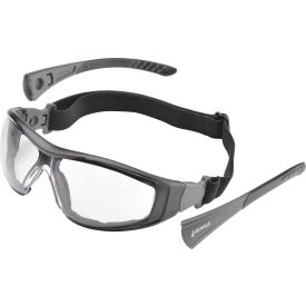 Delta Plus Go-Specs II Full Frame Safety Glasses Replaceable Clear AF/PC Lens Black/Gray 