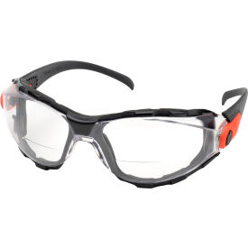 Delta Plus RX Go-Specs +2.0 Full Frame Safety Glasses Clear AF/HC Lens Black /Orange 