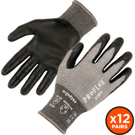 Ergodyne 10303 Ergodyne® Proflex 7072 Cut Resistant Gloves, Nitrile Coated, ANSI A7, M, Gray, 12 Pairs image.