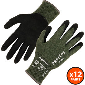 Ergodyne 10332 Ergodyne® Proflex 7042 Cut Resistant Gloves, Nitrile Coated, ANSI A4, S, Green, 12 Pairs image.
