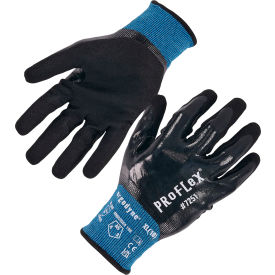 Cut Resistant Gloves, Nitrile Coated, ANSI A5, L, Black view 2
