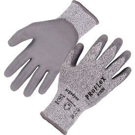 Ergodyne 10462 Ergodyne® Proflex 7030 Cut Resistant Gloves, Polyurethane Coated, ANSI A3, S, Gray, 1 Pair image.