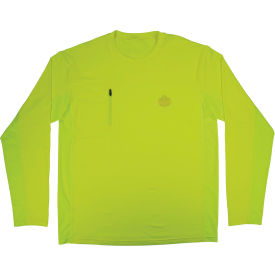 Ergodyne 12142 Ergodyne® Chill-Its 6689 Cooling Long Sleeve Sun Shirt w/ UV Protection, S, Lime image.