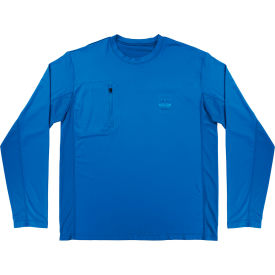Ergodyne 12152 Ergodyne® Chill-Its 6689 Cooling Long Sleeve Sun Shirt w/ UV Protection, S, Blue image.