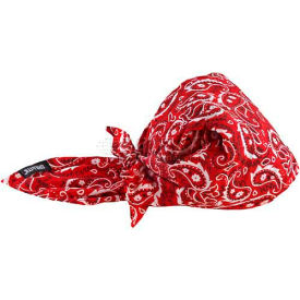 Ergodyne 12325 Ergodyne® Chill-Its® 6710 Evaporative Cooling Triangle Hat, Red Western, One Size image.