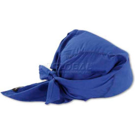 Ergodyne Chill-Its 6710 Evaporative Cooling Triangle Hat, Solid Blue, One Size