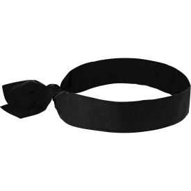 Ergodyne® Chill-Its 6700 Evaporative Cooling Bandana Headband Polymers Tie Closure Black