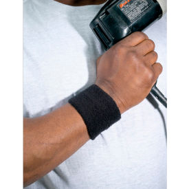 Ergodyne Chill-Its 6500 Wrist Sweatband, Black, One Size