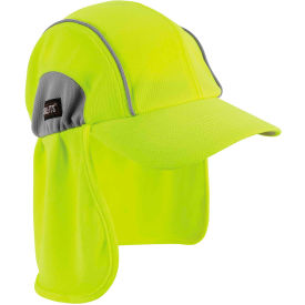 Ergodyne 12520 Ergodyne® Chill-Its® 6650 High Performance Hat W/ Neck Shade, Lime, One Size image.