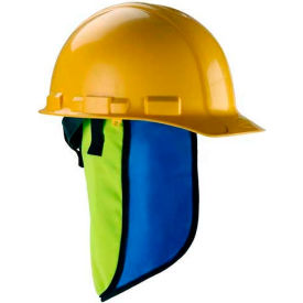 Ergodyne Chill-Its Evap. Hard Hat Neck Shade w/ Built-In Cooling Towel, Lime, 12523